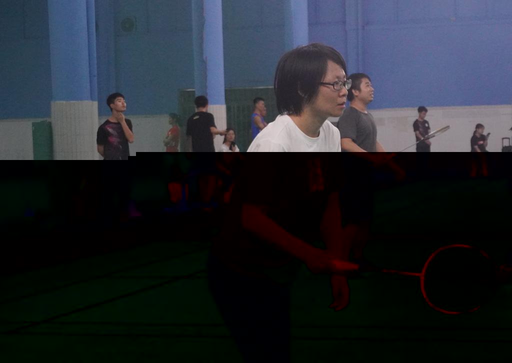 比賽中的羅敏慧老師